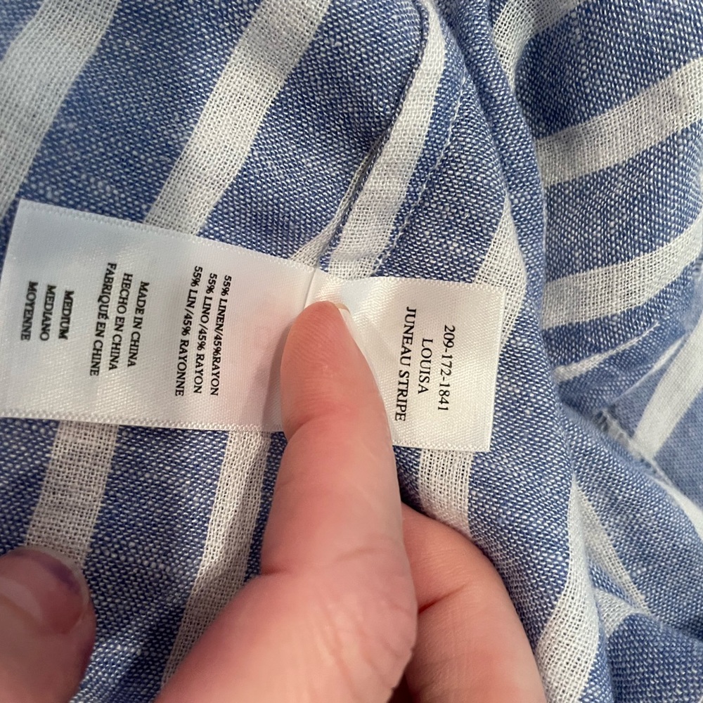 RAILS/NWOT/LOUISA WRAP DRESS/
Juneau Stripe/SZ Med/$45/linen blend - Picture 8 of 8